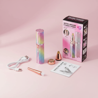 2-in-1 Eyebrow Trimmer - Pink Background