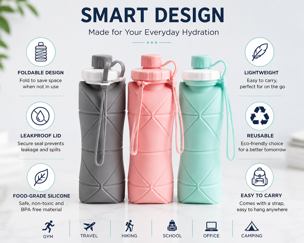 Foldable Silicone Water Bottle