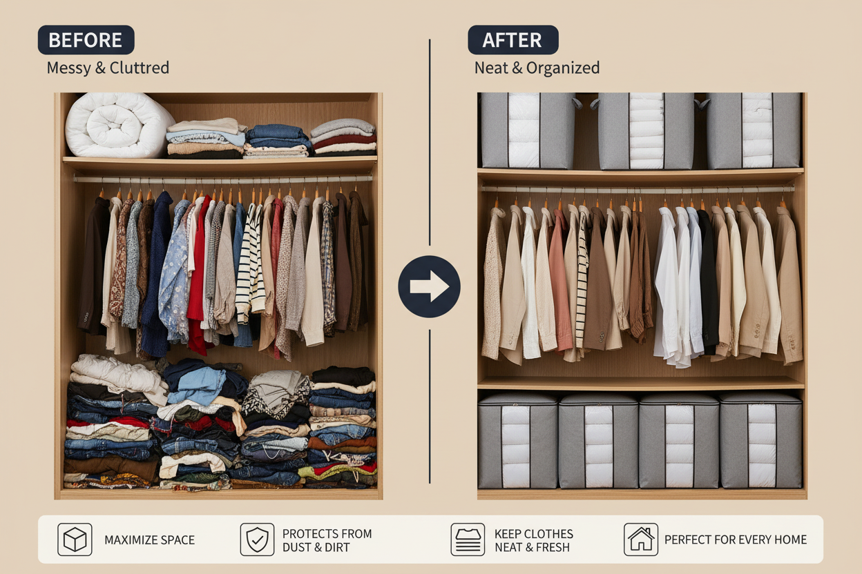 Before After with Tall Bags