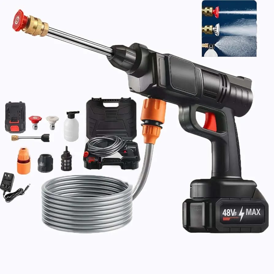 48Vf Pressure Washer Gun – Rechargeable Portable Car Washer (IMPORTED QUALITY )